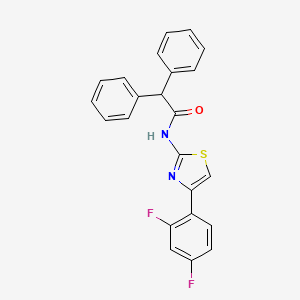 N-[4-(2,4-difluorophenyl)-1,3-thiazol-2-yl]-2,2-diphenylacetamide