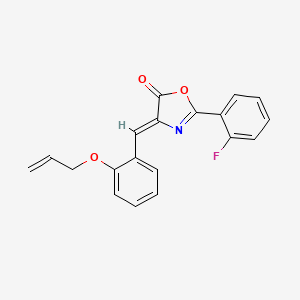 molecular formula C19H14FNO3 B4664954 4-[2-(allyloxy)benzylidene]-2-(2-fluorophenyl)-1,3-oxazol-5(4H)-one 