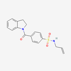 molecular formula C18H18N2O3S B4664962 N-allyl-4-(2,3-dihydro-1H-indol-1-ylcarbonyl)benzenesulfonamide 