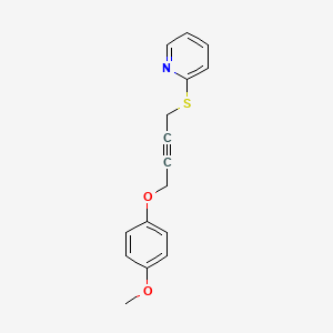 molecular formula C16H15NO2S B4664967 2-{[4-(4-methoxyphenoxy)-2-butyn-1-yl]thio}pyridine 
