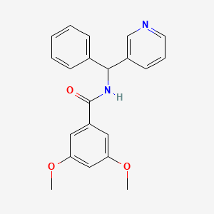 molecular formula C21H20N2O3 B4664979 3,5-dimethoxy-N-[phenyl(3-pyridinyl)methyl]benzamide 