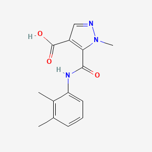 molecular formula C14H15N3O3 B4664983 5-{[(2,3-dimethylphenyl)amino]carbonyl}-1-methyl-1H-pyrazole-4-carboxylic acid 