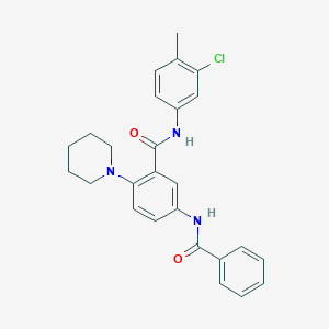 5-(benzoylamino)-N-(3-chloro-4-methylphenyl)-2-(1-piperidinyl)benzamide