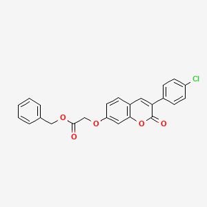 molecular formula C24H17ClO5 B4665001 benzyl {[3-(4-chlorophenyl)-2-oxo-2H-chromen-7-yl]oxy}acetate 