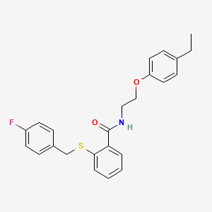 molecular formula C24H24FNO2S B4665016 N-[2-(4-ethylphenoxy)ethyl]-2-[(4-fluorobenzyl)thio]benzamide 