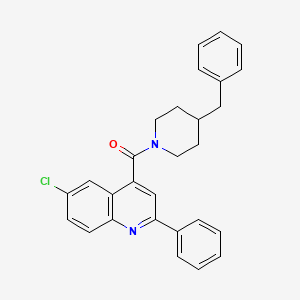 molecular formula C28H25ClN2O B4665032 4-[(4-benzyl-1-piperidinyl)carbonyl]-6-chloro-2-phenylquinoline 