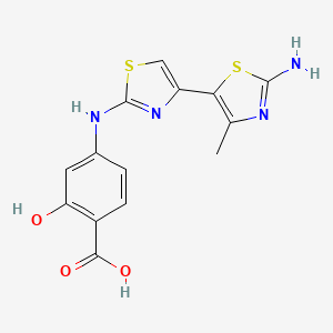 molecular formula C14H12N4O3S2 B4665064 4-[(2'-amino-4'-methyl-4,5'-bi-1,3-thiazol-2-yl)amino]-2-hydroxybenzoic acid 