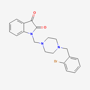 molecular formula C20H20BrN3O2 B4665074 1-{[4-(2-bromobenzyl)-1-piperazinyl]methyl}-1H-indole-2,3-dione 