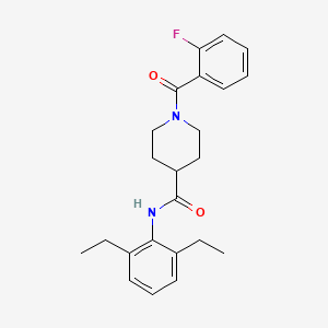 molecular formula C23H27FN2O2 B4665084 N-(2,6-diethylphenyl)-1-(2-fluorobenzoyl)-4-piperidinecarboxamide 