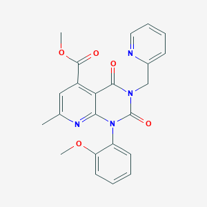 molecular formula C23H20N4O5 B4665116 methyl 1-(2-methoxyphenyl)-7-methyl-2,4-dioxo-3-(2-pyridinylmethyl)-1,2,3,4-tetrahydropyrido[2,3-d]pyrimidine-5-carboxylate 