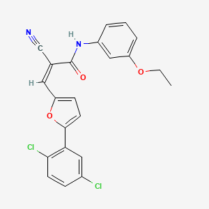2-cyano-3-[5-(2,5-dichlorophenyl)-2-furyl]-N-(3-ethoxyphenyl)acrylamide