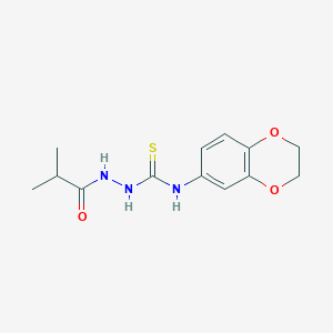 N-(2,3-dihydro-1,4-benzodioxin-6-yl)-2-isobutyrylhydrazinecarbothioamide