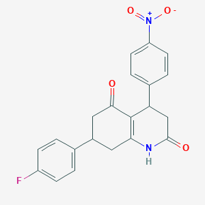 7-(4-fluorophenyl)-4-(4-nitrophenyl)-4,6,7,8-tetrahydro-2,5(1H,3H)-quinolinedione