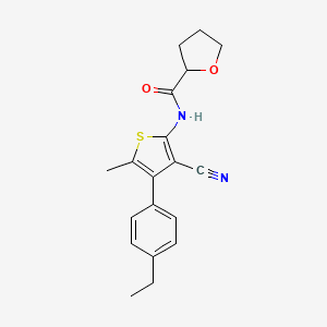 molecular formula C19H20N2O2S B4665171 N-[3-cyano-4-(4-ethylphenyl)-5-methyl-2-thienyl]tetrahydro-2-furancarboxamide 