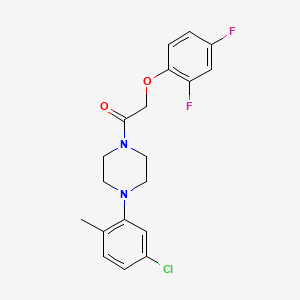 molecular formula C19H19ClF2N2O2 B4665207 1-(5-chloro-2-methylphenyl)-4-[(2,4-difluorophenoxy)acetyl]piperazine 