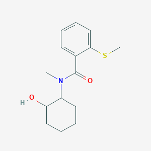 molecular formula C15H21NO2S B4665211 N-(2-hydroxycyclohexyl)-N-methyl-2-(methylthio)benzamide 