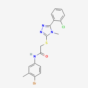 molecular formula C18H16BrClN4OS B4665213 N-(4-bromo-3-methylphenyl)-2-{[5-(2-chlorophenyl)-4-methyl-4H-1,2,4-triazol-3-yl]thio}acetamide 