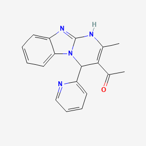 1-[2-methyl-4-(2-pyridinyl)-1,4-dihydropyrimido[1,2-a]benzimidazol-3-yl]ethanone