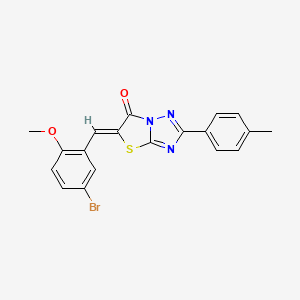 molecular formula C19H14BrN3O2S B4665264 5-(5-bromo-2-methoxybenzylidene)-2-(4-methylphenyl)[1,3]thiazolo[3,2-b][1,2,4]triazol-6(5H)-one 