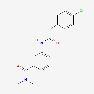 molecular formula C17H17ClN2O2 B4665269 3-{[(4-chlorophenyl)acetyl]amino}-N,N-dimethylbenzamide 