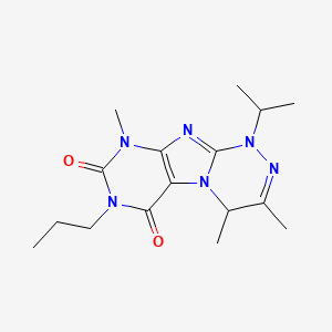 molecular formula C16H24N6O2 B4665273 1-isopropyl-3,4,9-trimethyl-7-propyl-1,4-dihydro[1,2,4]triazino[3,4-f]purine-6,8(7H,9H)-dione 