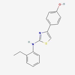 molecular formula C17H16N2OS B4665284 4-{2-[(2-ethylphenyl)amino]-1,3-thiazol-4-yl}phenol 