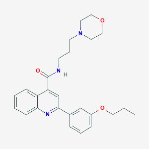 molecular formula C26H31N3O3 B4665305 N-[3-(4-morpholinyl)propyl]-2-(3-propoxyphenyl)-4-quinolinecarboxamide 