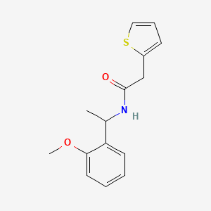 molecular formula C15H17NO2S B4665318 N-[1-(2-methoxyphenyl)ethyl]-2-(2-thienyl)acetamide 