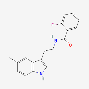 molecular formula C18H17FN2O B4665379 2-fluoro-N-[2-(5-methyl-1H-indol-3-yl)ethyl]benzamide 