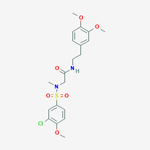 molecular formula C20H25ClN2O6S B4665400 N~2~-[(3-chloro-4-methoxyphenyl)sulfonyl]-N~1~-[2-(3,4-dimethoxyphenyl)ethyl]-N~2~-methylglycinamide 