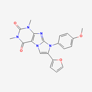 molecular formula C20H17N5O4 B4665421 7-(2-furyl)-8-(4-methoxyphenyl)-1,3-dimethyl-1H-imidazo[2,1-f]purine-2,4(3H,8H)-dione 