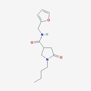 molecular formula C14H20N2O3 B4665427 1-butyl-N-(2-furylmethyl)-5-oxo-3-pyrrolidinecarboxamide 