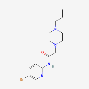 molecular formula C14H21BrN4O B4665437 N-(5-bromo-2-pyridinyl)-2-(4-propyl-1-piperazinyl)acetamide 