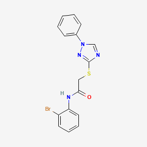 molecular formula C16H13BrN4OS B4665443 N-(2-bromophenyl)-2-[(1-phenyl-1H-1,2,4-triazol-3-yl)thio]acetamide 
