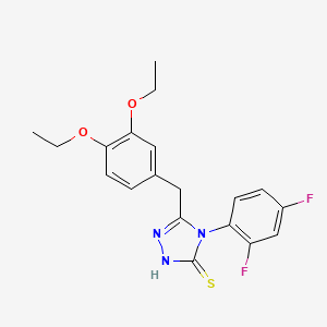 molecular formula C19H19F2N3O2S B4665470 5-(3,4-diethoxybenzyl)-4-(2,4-difluorophenyl)-4H-1,2,4-triazole-3-thiol 