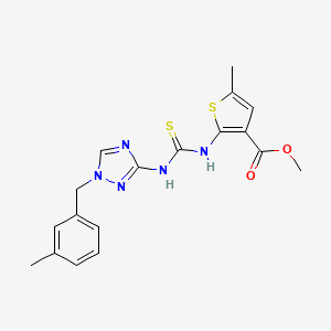methyl 5-methyl-2-[({[1-(3-methylbenzyl)-1H-1,2,4-triazol-3-yl]amino}carbonothioyl)amino]-3-thiophenecarboxylate