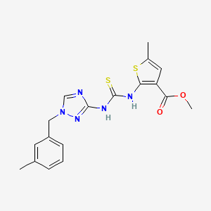 molecular formula C18H19N5O2S2 B4665508 methyl 5-methyl-2-[({[1-(3-methylbenzyl)-1H-1,2,4-triazol-3-yl]amino}carbonothioyl)amino]-3-thiophenecarboxylate 