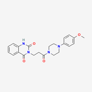 molecular formula C22H24N4O4 B4665511 3-{3-[4-(4-methoxyphenyl)-1-piperazinyl]-3-oxopropyl}-2,4(1H,3H)-quinazolinedione 