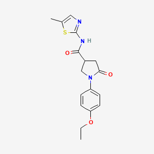 molecular formula C17H19N3O3S B4665520 1-(4-ethoxyphenyl)-N-(5-methyl-1,3-thiazol-2-yl)-5-oxo-3-pyrrolidinecarboxamide 