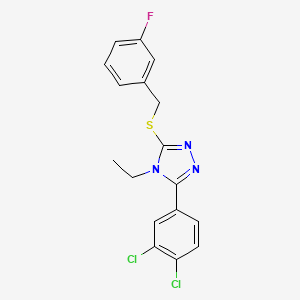 3-(3,4-dichlorophenyl)-4-ethyl-5-[(3-fluorobenzyl)thio]-4H-1,2,4-triazole