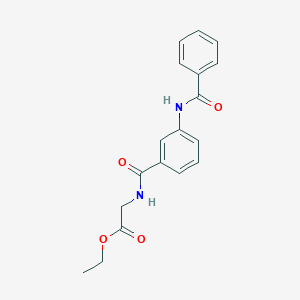 molecular formula C18H18N2O4 B4665569 ethyl N-[3-(benzoylamino)benzoyl]glycinate 