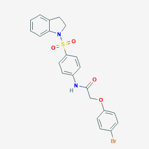 molecular formula C22H19BrN2O4S B466562 2-(4-溴苯氧基)-N-[4-(2,3-二氢-1H-吲哚-1-磺酰基)苯基]乙酰胺 CAS No. 433691-07-7