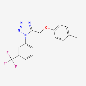 molecular formula C16H13F3N4O B4665627 5-[(4-methylphenoxy)methyl]-1-[3-(trifluoromethyl)phenyl]-1H-tetrazole 
