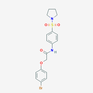 molecular formula C18H19BrN2O4S B466565 2-(4-bromophenoxy)-N-[4-(pyrrolidin-1-ylsulfonyl)phenyl]acetamide CAS No. 433942-98-4