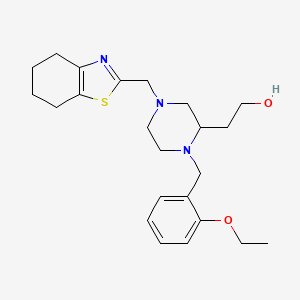 2-[1-(2-ethoxybenzyl)-4-(4,5,6,7-tetrahydro-1,3-benzothiazol-2-ylmethyl)-2-piperazinyl]ethanol