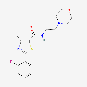 2-(2-fluorophenyl)-4-methyl-N-[2-(4-morpholinyl)ethyl]-1,3-thiazole-5-carboxamide