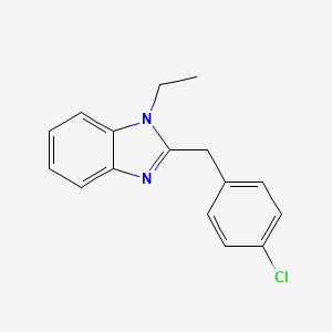 molecular formula C16H15ClN2 B4665680 2-(4-chlorobenzyl)-1-ethyl-1H-benzimidazole 