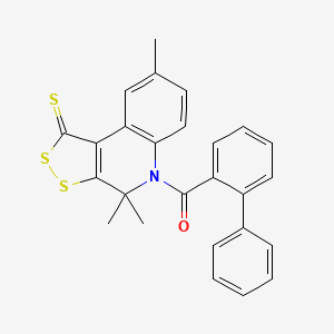 5-(2-biphenylylcarbonyl)-4,4,8-trimethyl-4,5-dihydro-1H-[1,2]dithiolo[3,4-c]quinoline-1-thione