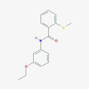 molecular formula C16H17NO2S B4665712 N-(3-ethoxyphenyl)-2-(methylthio)benzamide 