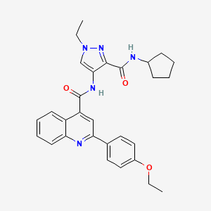 N-{3-[(cyclopentylamino)carbonyl]-1-ethyl-1H-pyrazol-4-yl}-2-(4-ethoxyphenyl)-4-quinolinecarboxamide